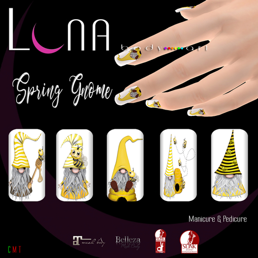 .::LUNA::. Body Art - Spring Gnome - Nails