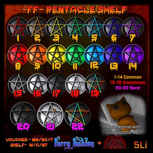 ~FF~ Pentacle Shelf 6 COMMON (WEAR ME)