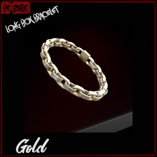 -BERZERK- Long Box Bracelet Gold