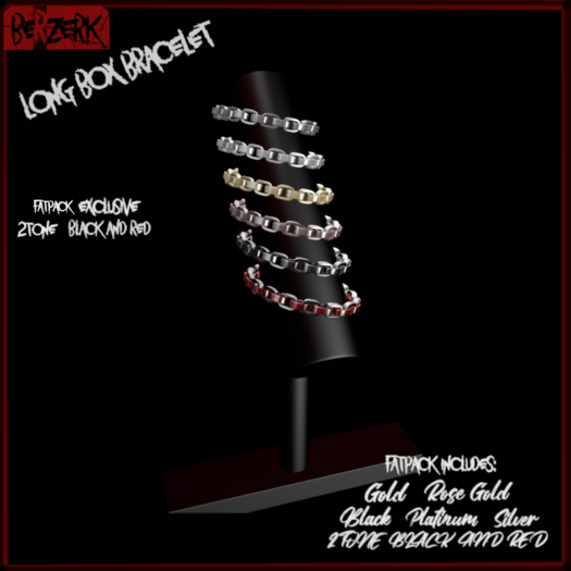 -BERZERK- Long Box Bracelet FATPACK