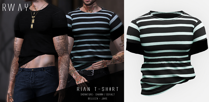 RWAY - Rian T-Shirt  Stripes