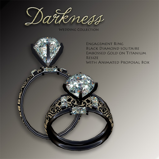 Exquisite Darkness Engagement Ring
