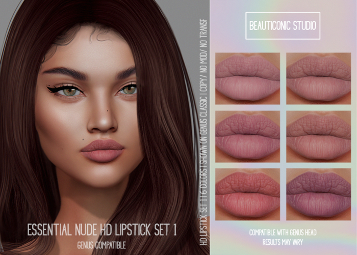 [BS] ESSENTIAL NUDE HD LIPSTICK SET 1 (GENUS)