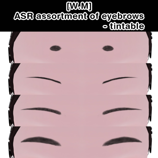 [W.M] ASR assortment of eyebrows - tintable