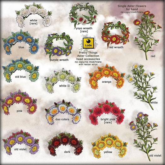 *LODE* Head Accessory - Pretty Things Aster [white] RARE