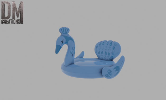 Inflatable peacock mattress Full Perm Mesh