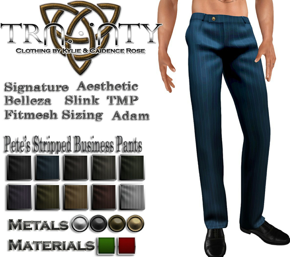 TCMen - Pete's Striped Business Pants w/Hud (Signature/Belleza/Slink/TMP/Aesthetic/Adam/Fitmesh XXS - XL)