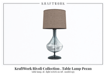 KraftWork Rivoli Collection . Table Lamp Pecan (Add Me)