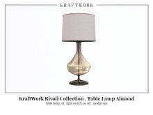 KraftWork Rivoli Collection . Table Lamp Almond (Add Me)