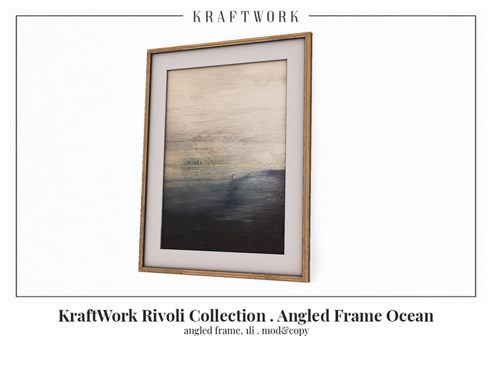 KraftWork Rivoli Collection . Angled Frame Ocean (Add Me)
