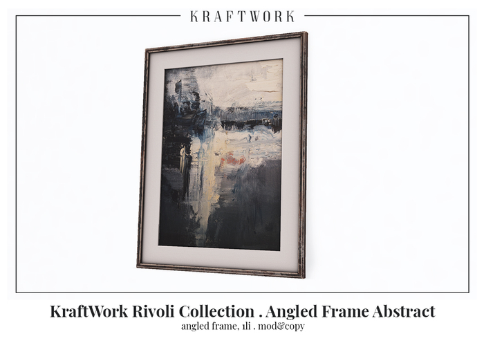 KraftWork Rivoli Collection . Angled Frame Abstract (Add Me)