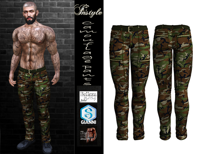 Sale 50%-InStyle-Camouflage pants v2(Athletic&Legacy,Gianni,Jake)
