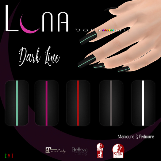 .::LUNA::. Body Art - Dark Line  - Nails