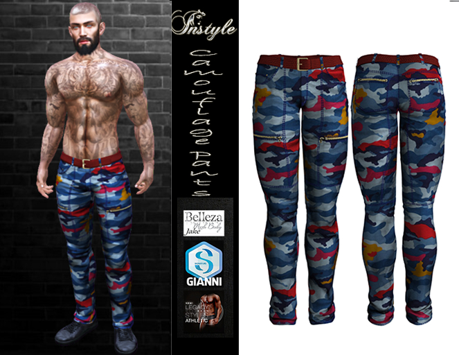 Sale 50%-InStyle-Camouflage pants v4(Athletic&Legacy,Gianni,Jake)