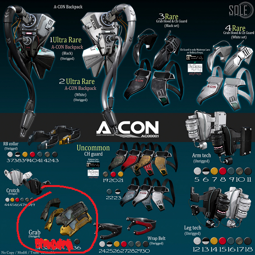 Common 36 :::SOLE::: A-CON Grab (Black) (Unrigged)