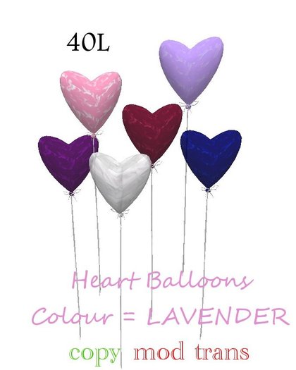 ☆❤ Heart Balloons - Lavender ☆❤