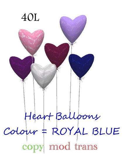 ☆❤ Heart Balloons - Royal Blue ☆❤