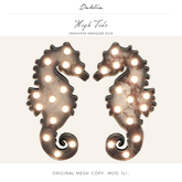 Dahlia - High Tide - Seahorse Marquee Sign