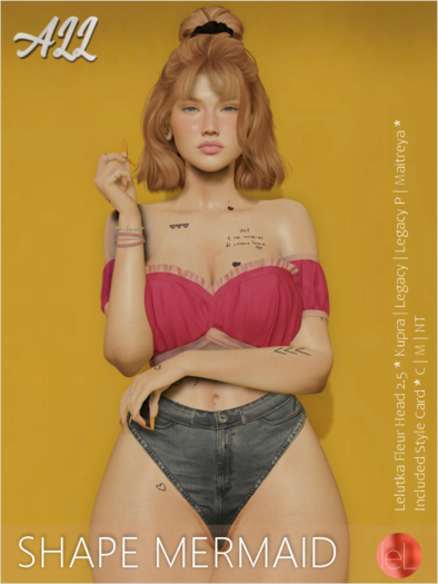 Shape Mermaid [All Shapes] Lelutka Fleur  2.5