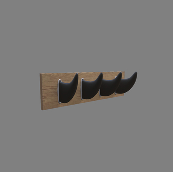 Second Life Marketplace - Aquatica Mesh - AM024840 Surf Fin Coat Rack