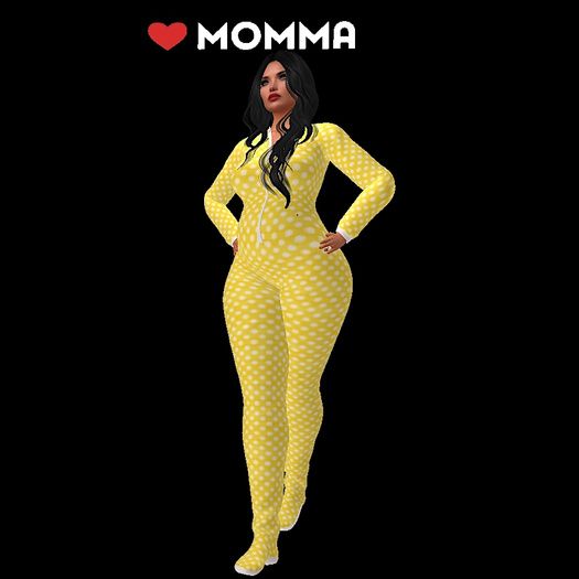 Fleece Yellow Dots PJs Love Momma  Boxed