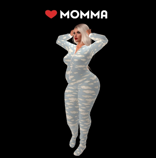 Fleece Puffy clouds  PJs Love Momma Boxed