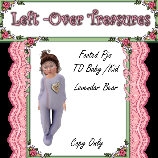 *TK* Footed  Lavender Bear