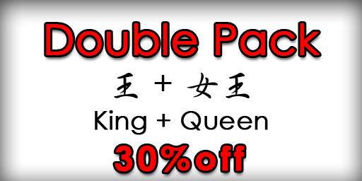 [SAMURAI CATS] Chinese Face Tattoo ~ King + Queen Double Pack
