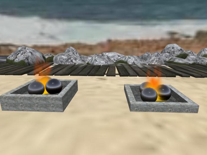 Fireplace: Granite Square Fire