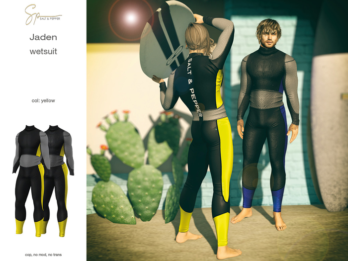 S&P wetsuit Jaden yellow (wear to unpack)