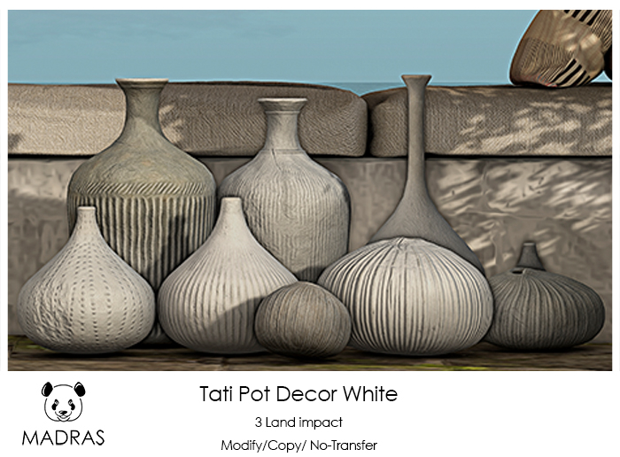 MADRAS Tati Pot Decor White Box