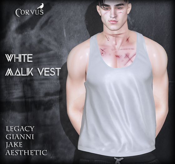 Corvus : White Malik Vest