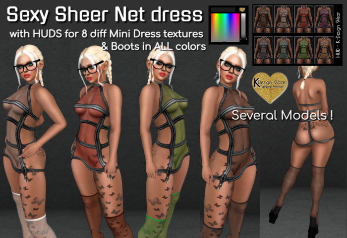 SEXY SHEER NET OUTFIT  -BAG