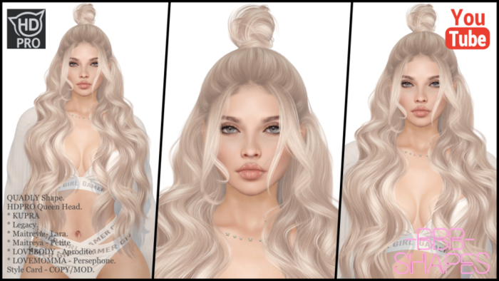 ~BBB~ QUADLY Shape - CATWA - Queen Mesh Head