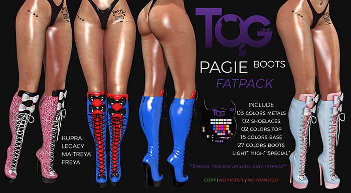 ToG Store .::. Pagie Boots' Fatpack