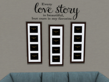 Vinyl Wall Lettering With Picture Frames - Love Story Picture Frame & Wall Art Set