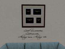 Vinyl Wall Lettering With Picture Frames - Love You Still Picture & Wall Art Set