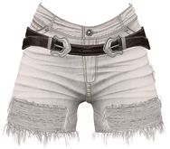 RIOT / Claire Cutoffs - White
