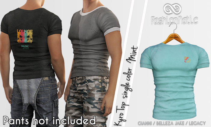 Kyro Male Top Mint - Signature Gianni, Belleza Jake, Legacy - FashionNatic