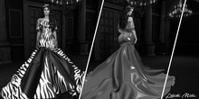 LM QUEEN Prints [DEMO] - Stunning Gown for Kupra Bimbo Maitreya Legacy Petite Freya Hourglass 