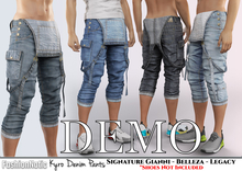 Demo Kyro Male Overall Fatpack Jeans - Denim - Signature Gianni, Belleza Jake, Legacy - FashionNatic