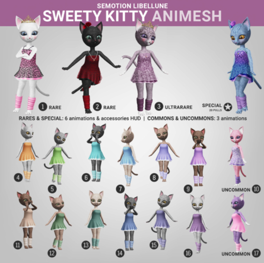 SEmotion Libellune Sweety Kitty Animesh #10 UNCOMMON
