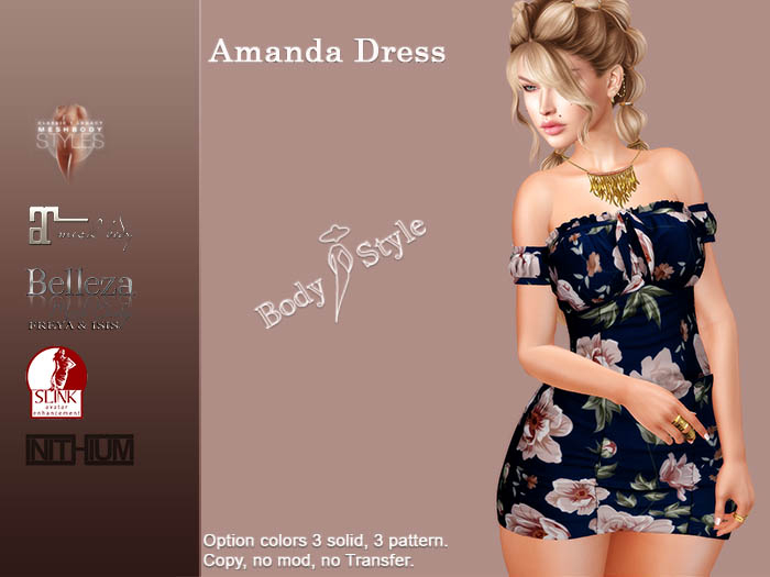 [BS] Body & Style Amanda Dress Blue
