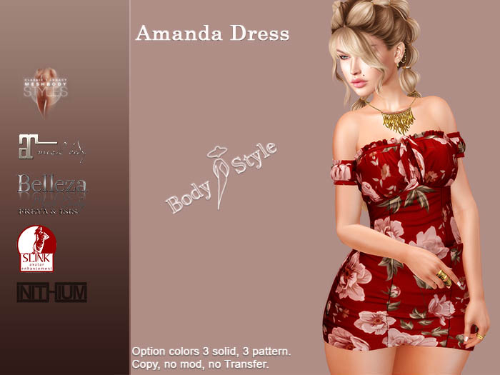 [BS] Body & Style Amanda Dress Red