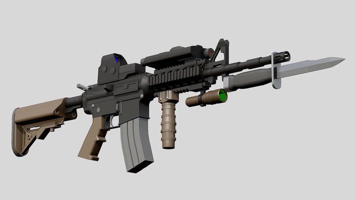 Tactical ASSAULT RIFLE M4A1 MOD 2 by  3D Knights M4/M16 AR15
