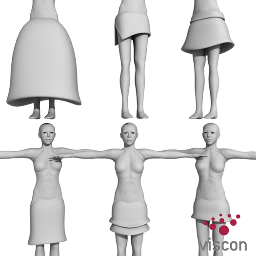 Viscon* Sculpties Skirt Set + UV Maps