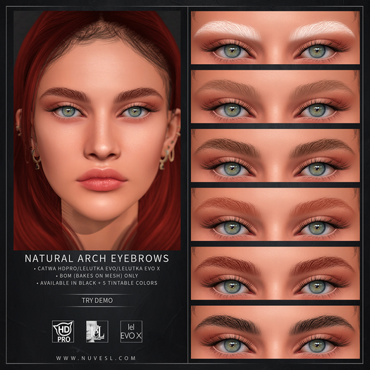 Nuve. Natural arch tintable eyebrows - LeL Evo