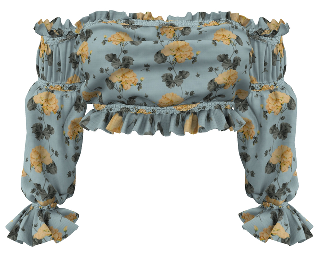 RIOT / Claire Top - Pattern - Yellow Flowers