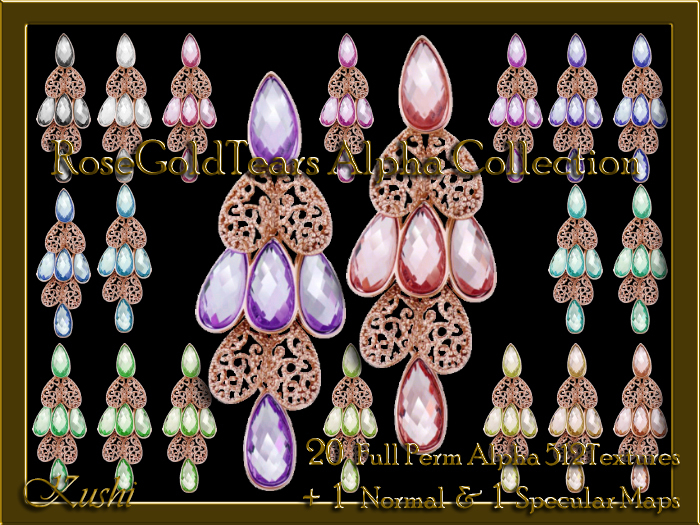 Rose Gold Tears Texture Set