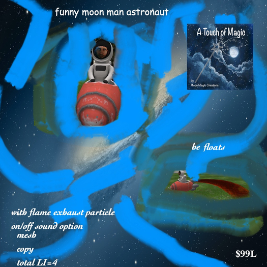 Funny Moon Man astronaut-Box